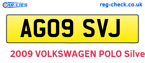 AG09SVJ are the vehicle registration plates.