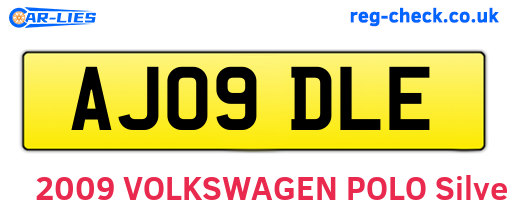 AJ09DLE are the vehicle registration plates.