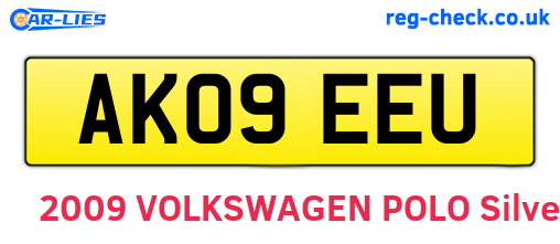 AK09EEU are the vehicle registration plates.