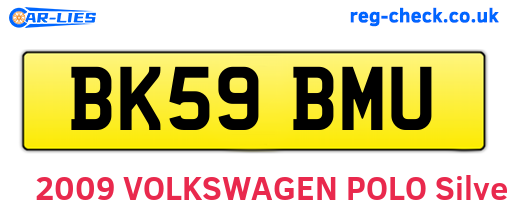 BK59BMU are the vehicle registration plates.