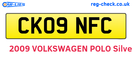 CK09NFC are the vehicle registration plates.