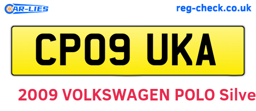 CP09UKA are the vehicle registration plates.