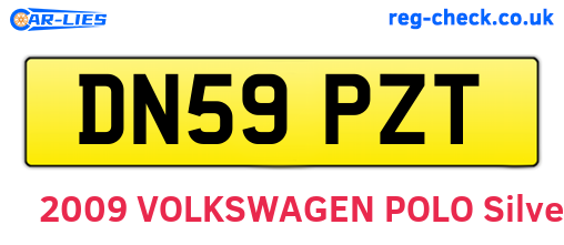 DN59PZT are the vehicle registration plates.