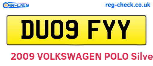 DU09FYY are the vehicle registration plates.