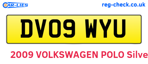 DV09WYU are the vehicle registration plates.