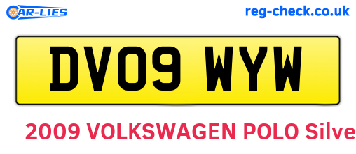 DV09WYW are the vehicle registration plates.