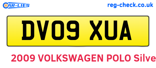 DV09XUA are the vehicle registration plates.