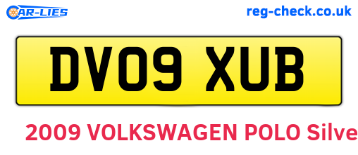 DV09XUB are the vehicle registration plates.