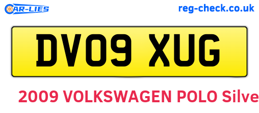 DV09XUG are the vehicle registration plates.