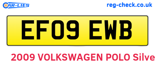 EF09EWB are the vehicle registration plates.