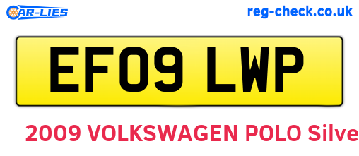 EF09LWP are the vehicle registration plates.