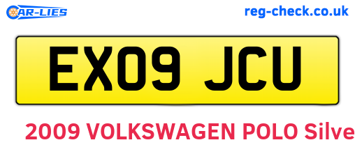 EX09JCU are the vehicle registration plates.