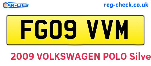 FG09VVM are the vehicle registration plates.