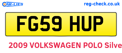 FG59HUP are the vehicle registration plates.