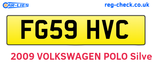 FG59HVC are the vehicle registration plates.