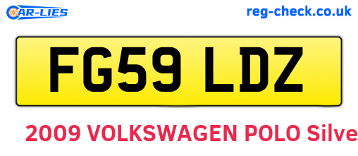 FG59LDZ are the vehicle registration plates.