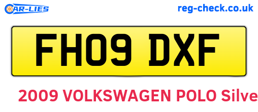 FH09DXF are the vehicle registration plates.