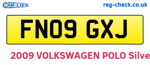 FN09GXJ are the vehicle registration plates.