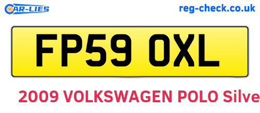 FP59OXL are the vehicle registration plates.