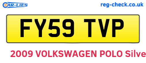 FY59TVP are the vehicle registration plates.