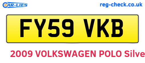 FY59VKB are the vehicle registration plates.