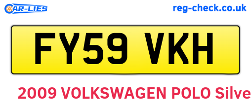 FY59VKH are the vehicle registration plates.