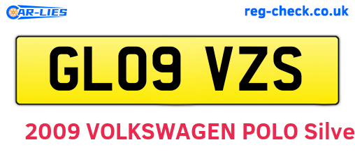 GL09VZS are the vehicle registration plates.