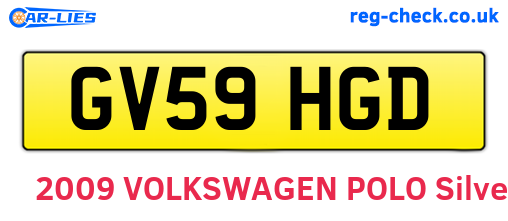 GV59HGD are the vehicle registration plates.