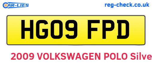 HG09FPD are the vehicle registration plates.