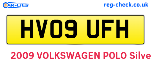 HV09UFH are the vehicle registration plates.