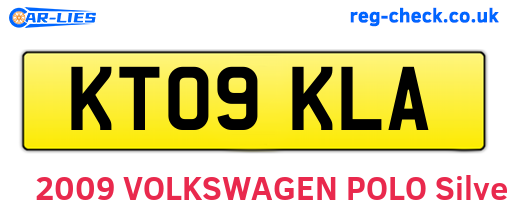 KT09KLA are the vehicle registration plates.