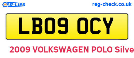 LB09OCY are the vehicle registration plates.