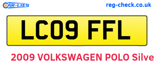 LC09FFL are the vehicle registration plates.