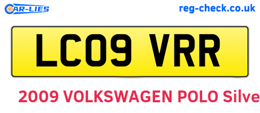 LC09VRR are the vehicle registration plates.