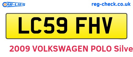 LC59FHV are the vehicle registration plates.