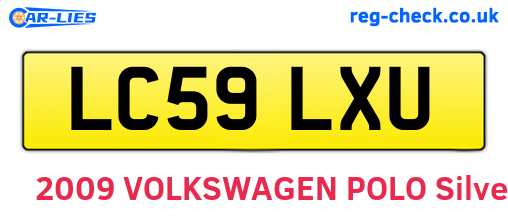 LC59LXU are the vehicle registration plates.