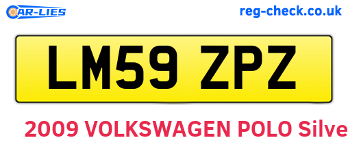 LM59ZPZ are the vehicle registration plates.