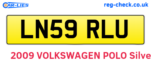 LN59RLU are the vehicle registration plates.