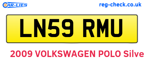 LN59RMU are the vehicle registration plates.