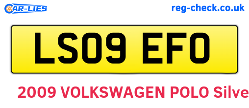 LS09EFO are the vehicle registration plates.