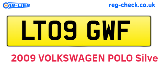 LT09GWF are the vehicle registration plates.