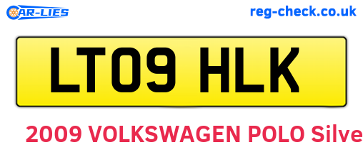 LT09HLK are the vehicle registration plates.