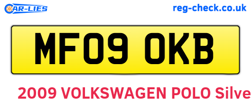 MF09OKB are the vehicle registration plates.
