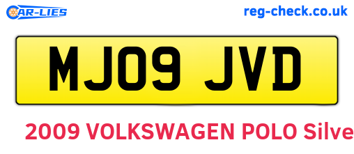 MJ09JVD are the vehicle registration plates.