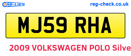 MJ59RHA are the vehicle registration plates.