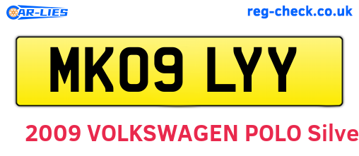 MK09LYY are the vehicle registration plates.