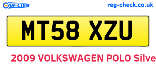 MT58XZU are the vehicle registration plates.