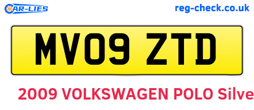 MV09ZTD are the vehicle registration plates.