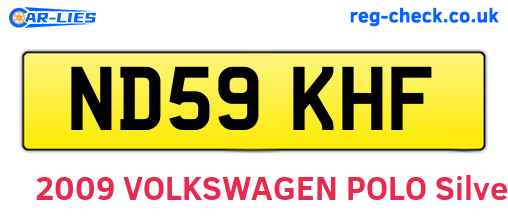 ND59KHF are the vehicle registration plates.