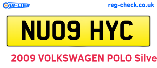 NU09HYC are the vehicle registration plates.